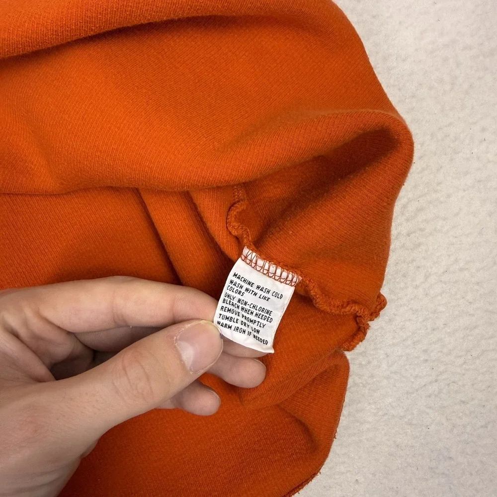 Polo Ralph‎ Lauren Quarter Zip Pullover Sweater Orange Ribbed Cotton Men's XL